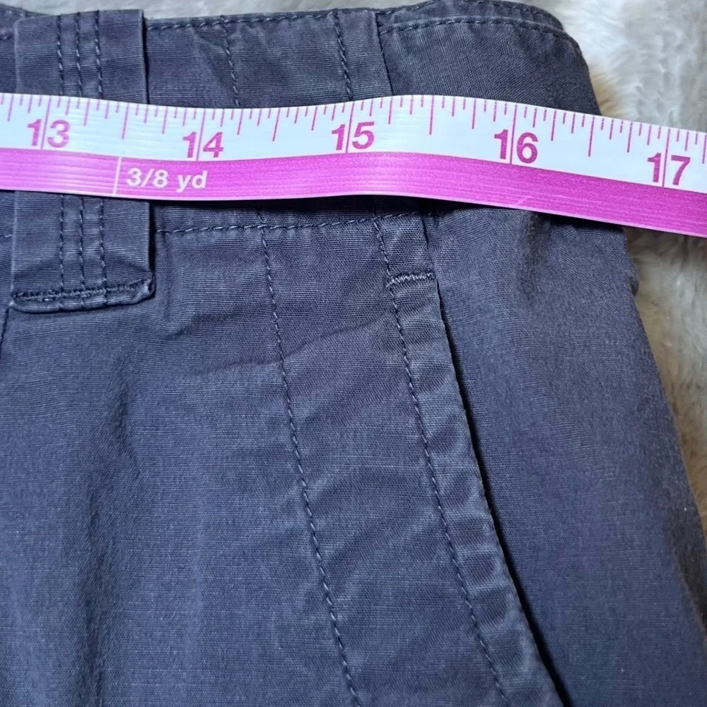 Talbots Womens Size 12W Petites Stretch Capri Pants Blue Casual‎ Rolled Cuffs